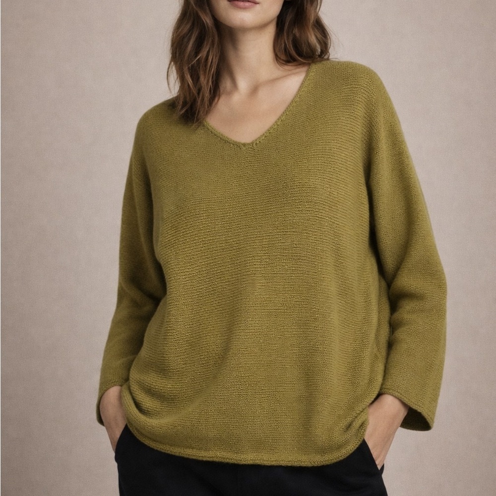 Olive Green Lightweight Women's Sweater sz L